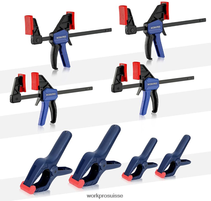 Jeu de pinces 8 pièces pour le travail du bois Z2LXTF114 morden WORKPRO outil