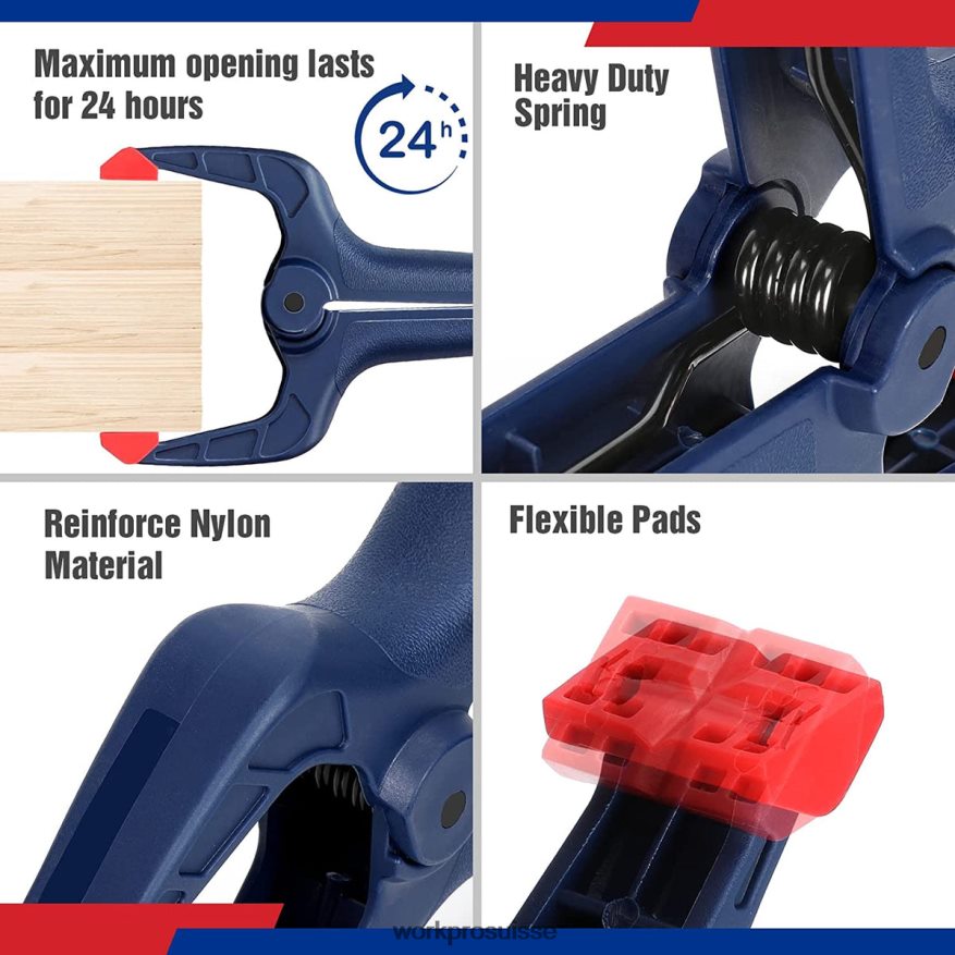Jeu de pinces 8 pièces pour le travail du bois Z2LXTF114 morden WORKPRO outil