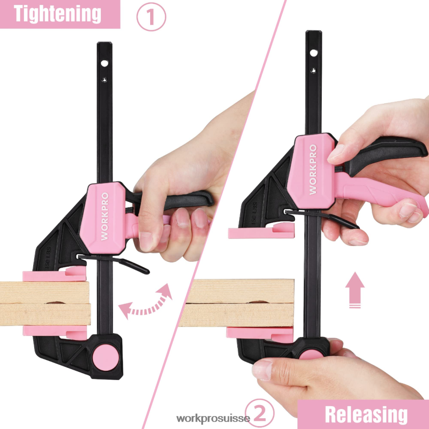 Mini pince/épandeur à une main pour le travail du bois, 4 pièces Z2LXTF120 utile WORKPRO outil