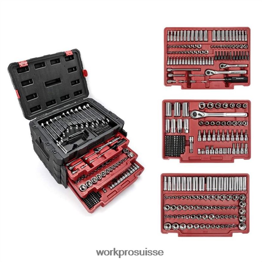 Ensemble d'outils de mécanique professionnels universels de 450 pièces avec boîte robuste Z2LXTF306 utile WORKPRO outil
