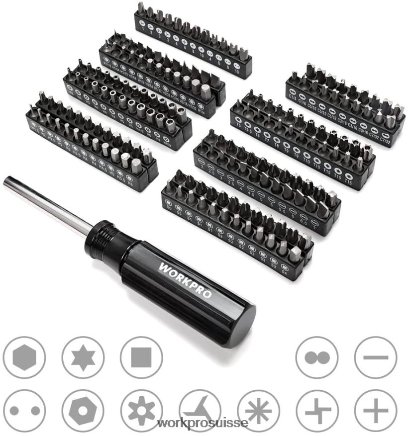 Ensemble d'outils de mécanique professionnels universels de 450 pièces avec boîte robuste Z2LXTF306 utile WORKPRO outil