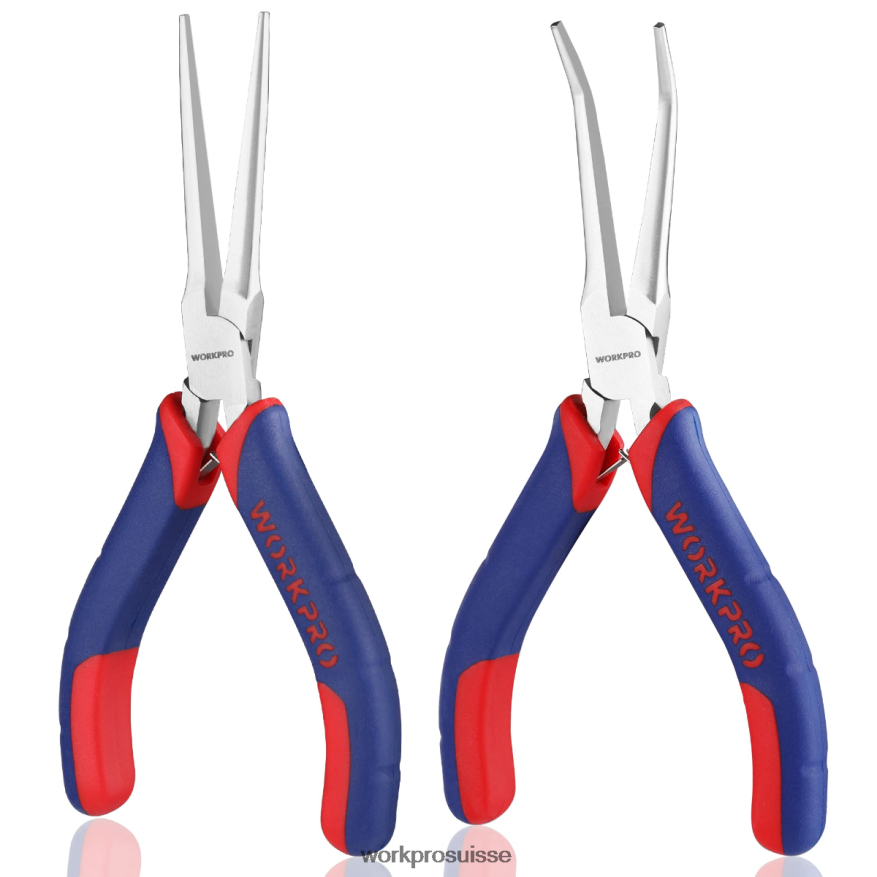 Ensemble de mini pinces à bec effilé 2 pièces, pinces à bec long, pinces à bec courbé Z2LXTF73 morden WORKPRO outil