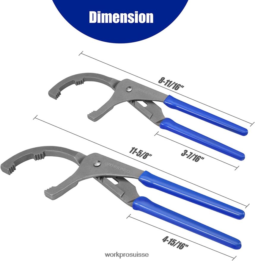 Jeu de 2 clés/pinces pour filtre à huile Z2LXTF76 utile WORKPRO outil