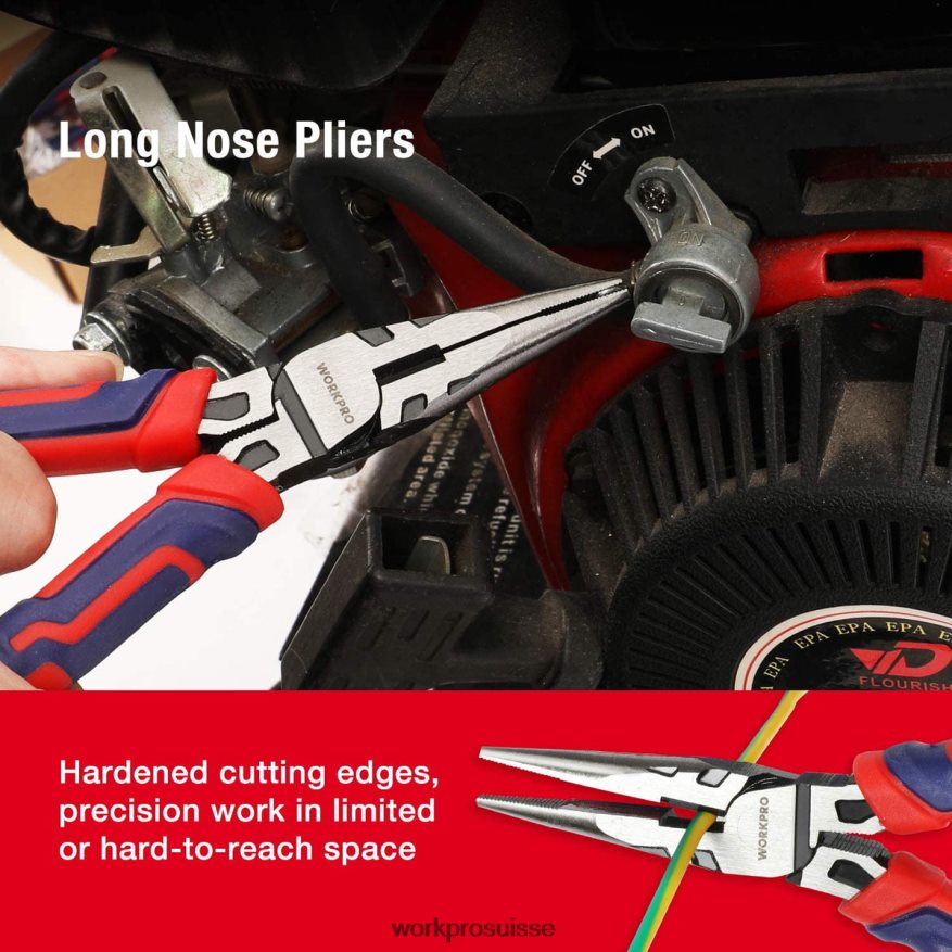 Jeu de 5 pinces de construction cr-v haut de gamme avec pochette de rangement Z2LXTF66 utile WORKPRO outil
