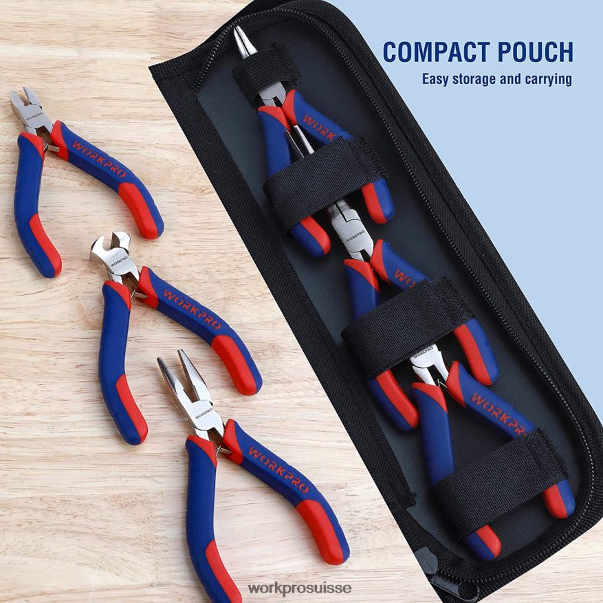Jeu de 6 mini pinces avec pochette Z2LXTF64 utile WORKPRO outil