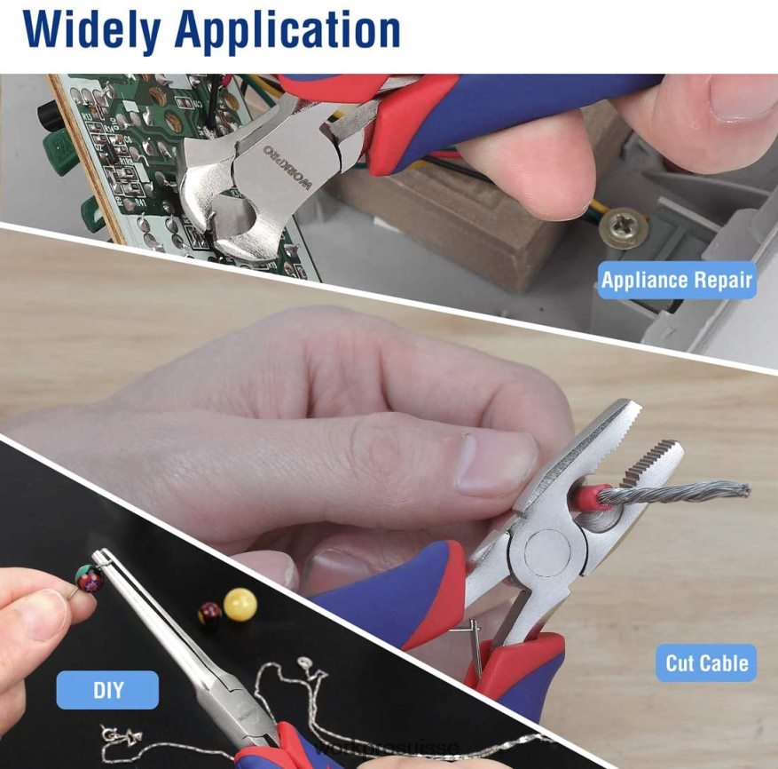 Jeu de 6 mini pinces avec pochette Z2LXTF64 utile WORKPRO outil