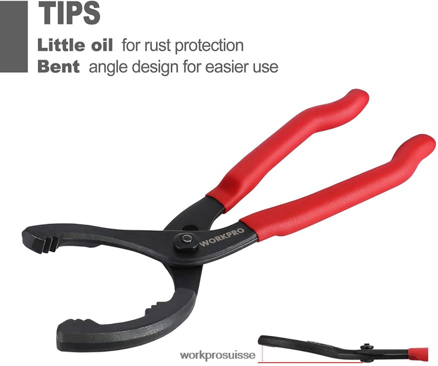 pince à filtre à huile réglable idéale pour les raccords de conduits de filtres moteur Z2LXTF69 utile WORKPRO outil