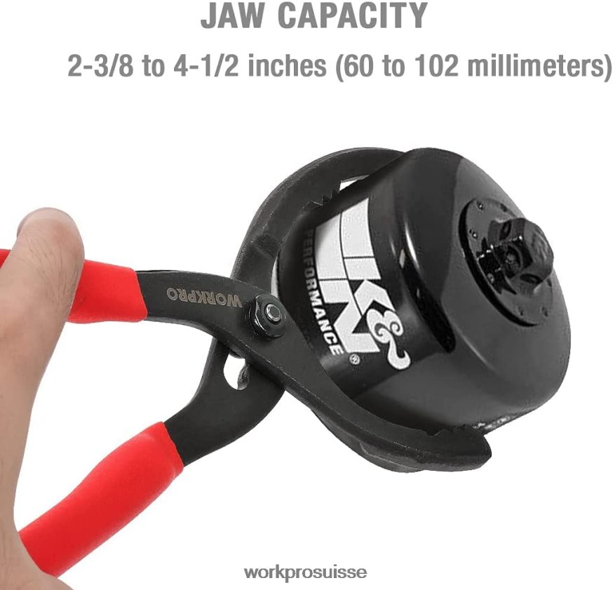 pince à filtre à huile réglable idéale pour les raccords de conduits de filtres moteur Z2LXTF69 utile WORKPRO outil