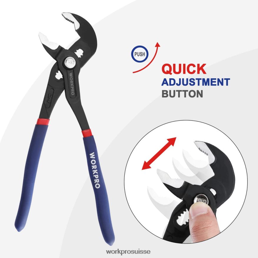 pince à joints rainurés avec prise confortable Z2LXTF71 utile WORKPRO outil