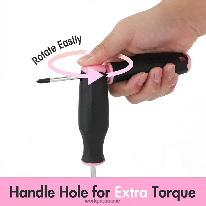 Jeu de 6 tournevis magnétiques Z2LXTF244 rose WORKPRO outil