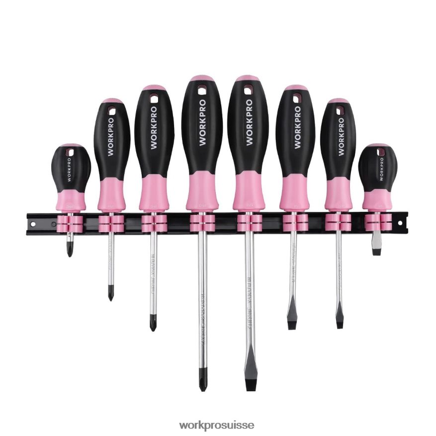 Jeu de 8 tournevis magnétiques avec support de rangement Z2LXTF247 utile WORKPRO outil