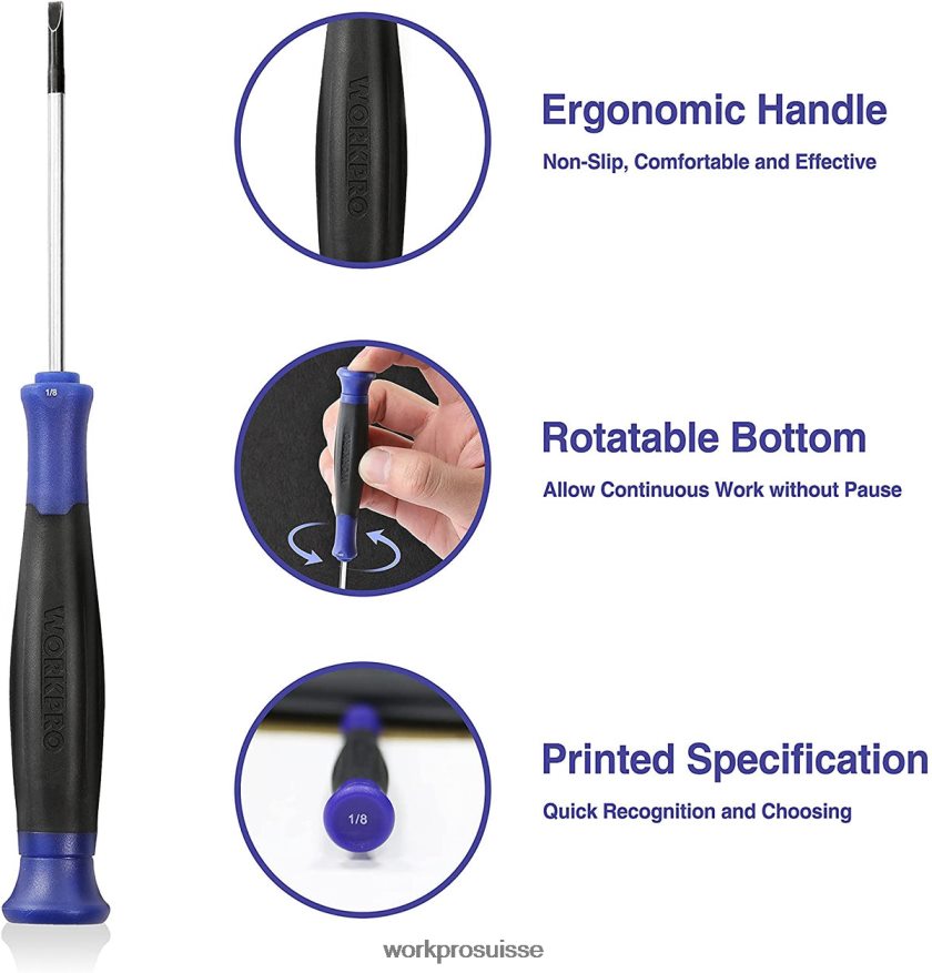 Jeu de tournevis de précision 10 pièces avec pochette Z2LXTF100 utile WORKPRO outil