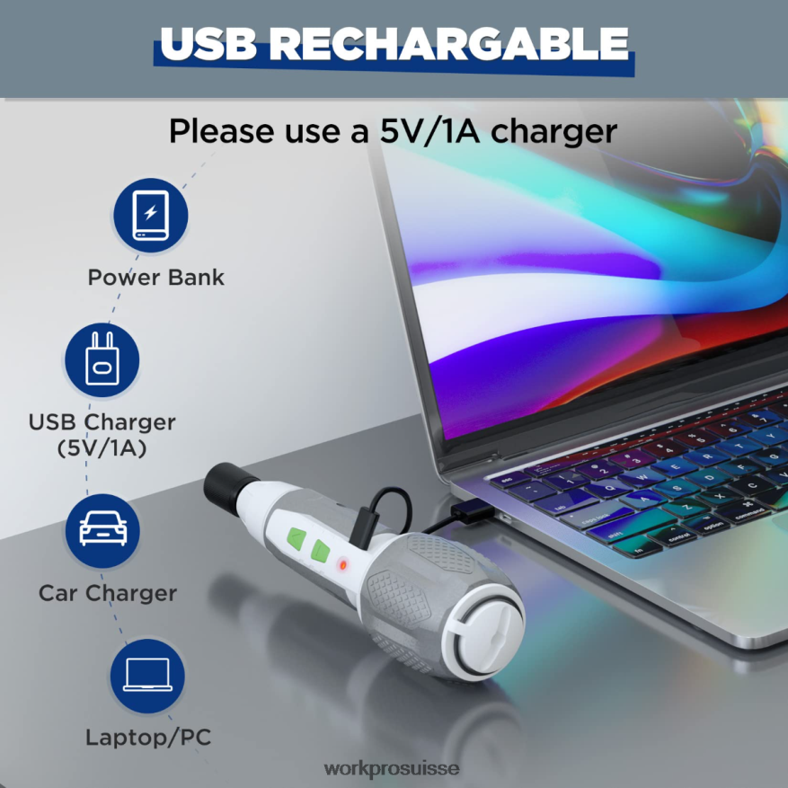 Kit de tournevis à batterie lithium-ion rechargeable USB 4 V sans fil Z2LXTF236 rose/blanc WORKPRO outil