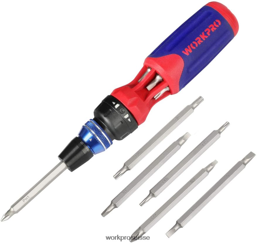 Tournevis à cliquet multi-embouts 12 en 1 à mécanisme de chargement rapide Z2LXTF101 morden WORKPRO outil
