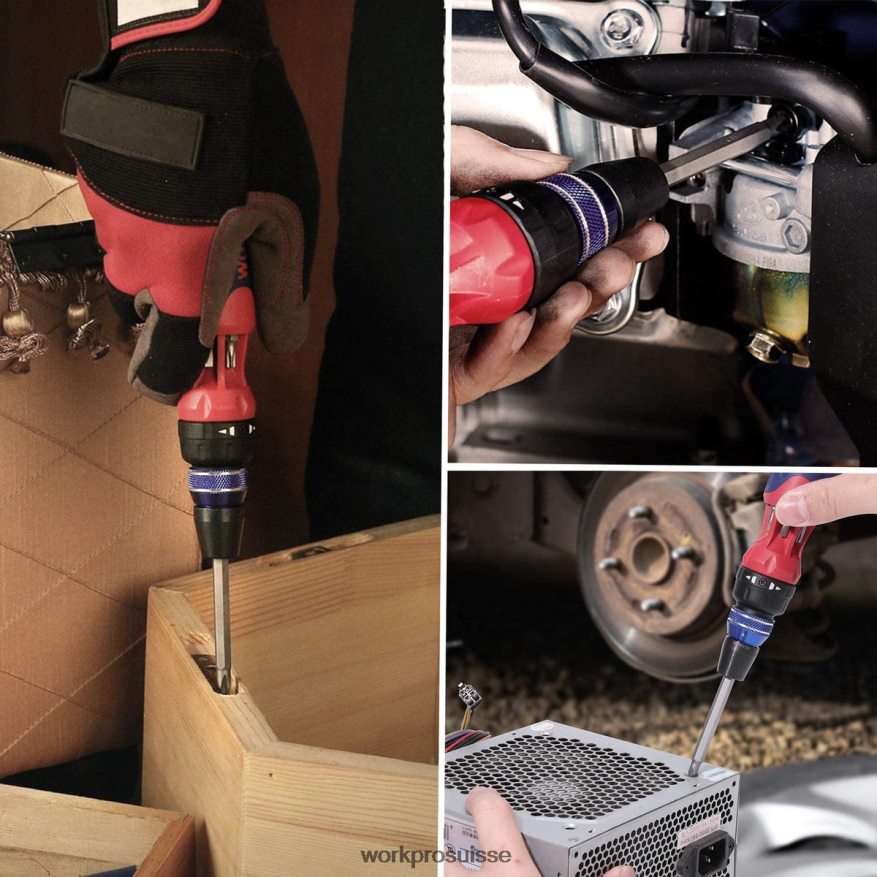 Tournevis à cliquet multi-embouts 12 en 1 à mécanisme de chargement rapide Z2LXTF101 morden WORKPRO outil