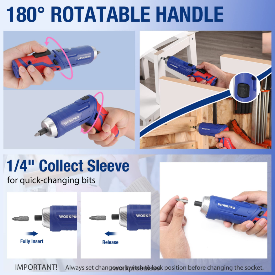 Trousse à outils générale pour la maison, 18 pièces Z2LXTF102 rose bleu WORKPRO outil