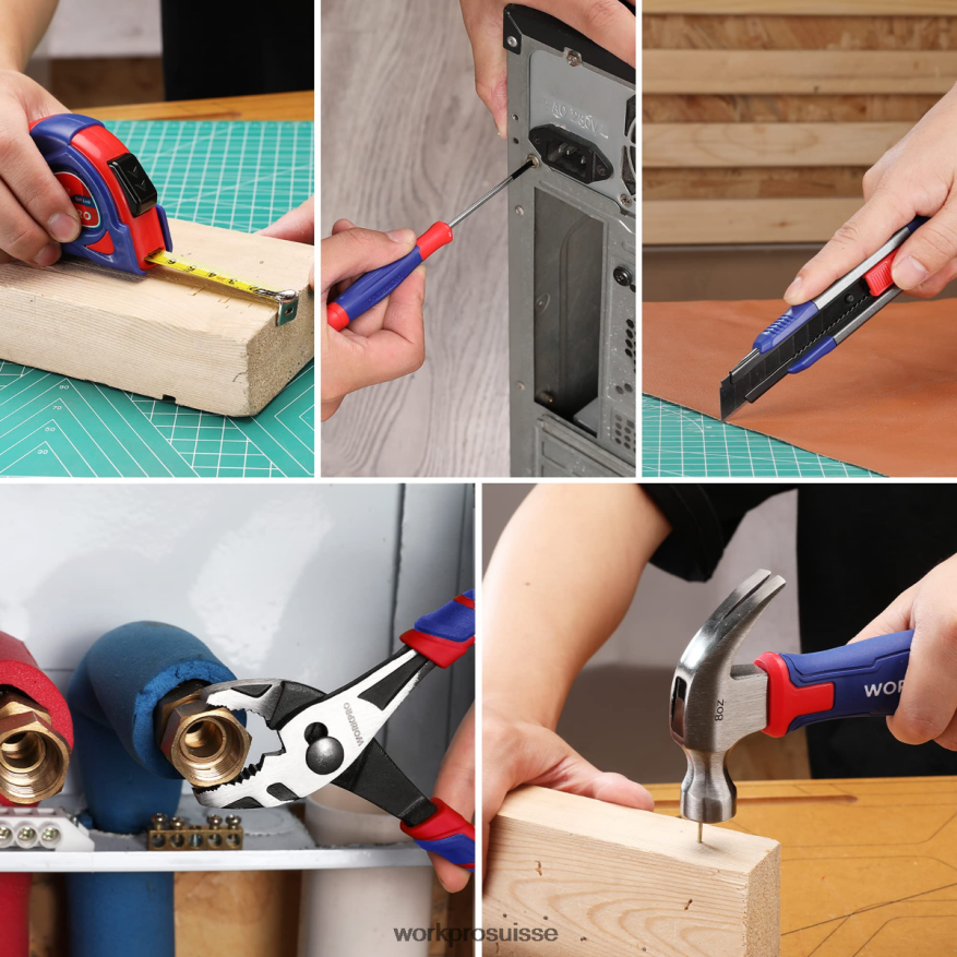 Trousse à outils générale pour la maison, 18 pièces Z2LXTF102 rose bleu WORKPRO outil