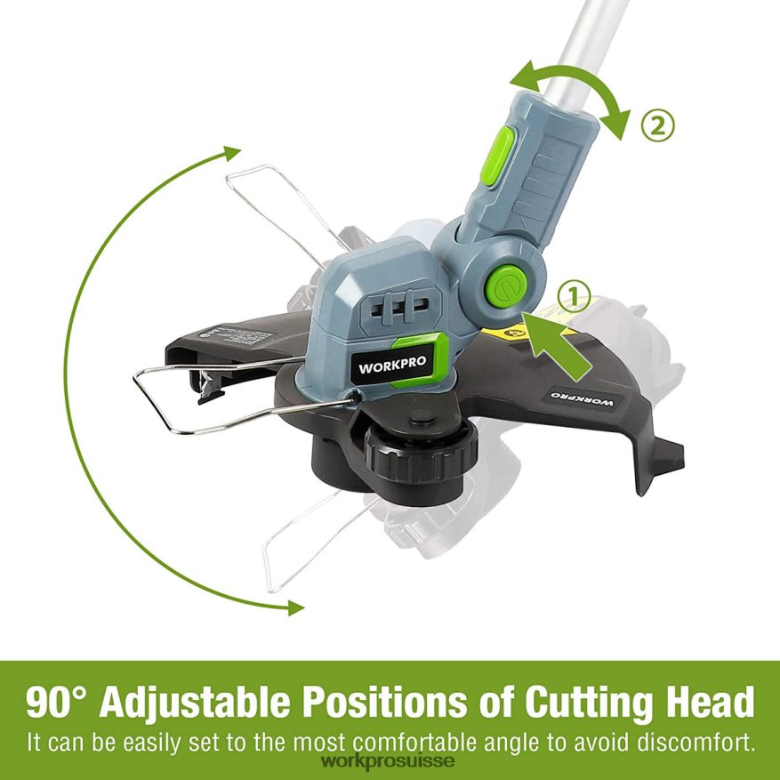 Coupe-bordure/bordure sans fil 20 V, 12 pouces avec batterie lithium-ion de 2 Ah, chargeur rapide en 1 heure, fil de coupe de 16,4 pieds inclus Z2LXTF293 utile WORKPRO outil