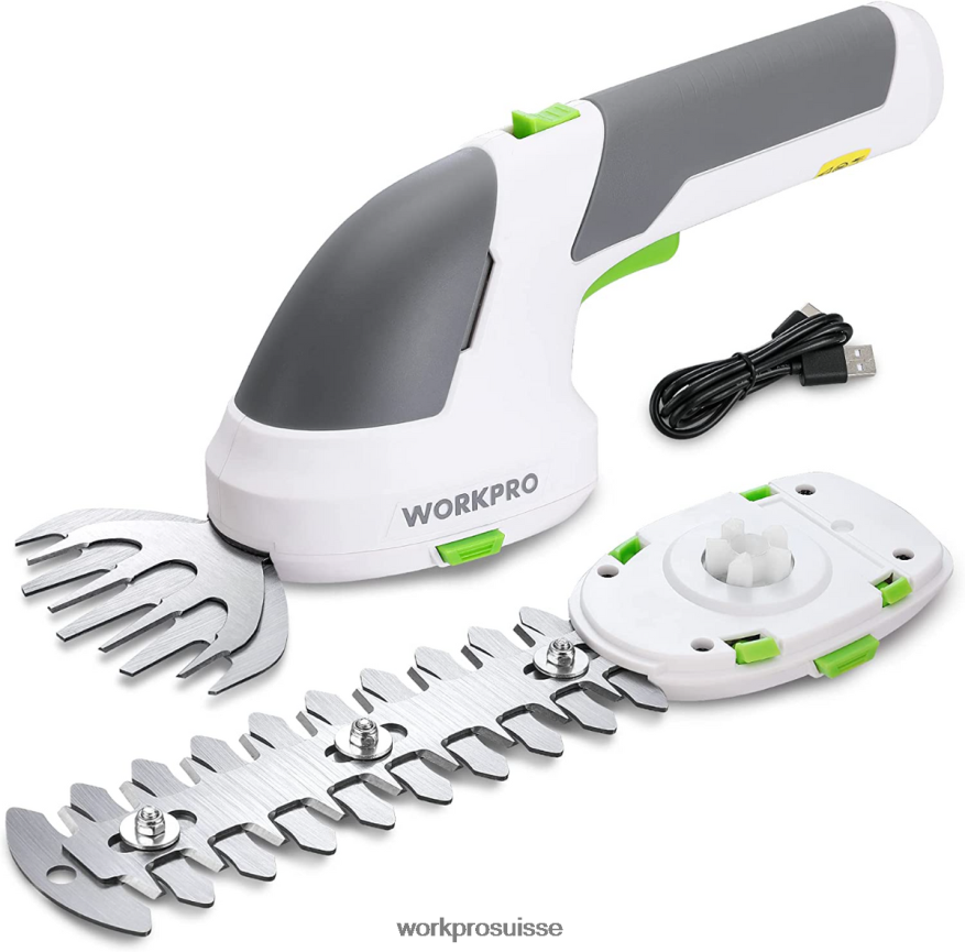 Taille-bordure électrique sans fil 2 en 1, 7.2v, cisaille à haie/coupe-herbe Z2LXTF269 rose/vert/blanc WORKPRO outil