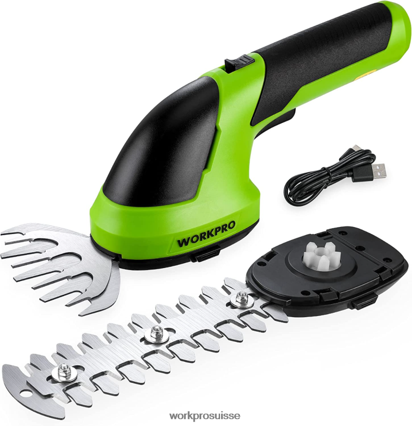 Taille-bordure électrique sans fil 2 en 1, 7.2v, cisaille à haie/coupe-herbe Z2LXTF269 rose/vert/blanc WORKPRO outil