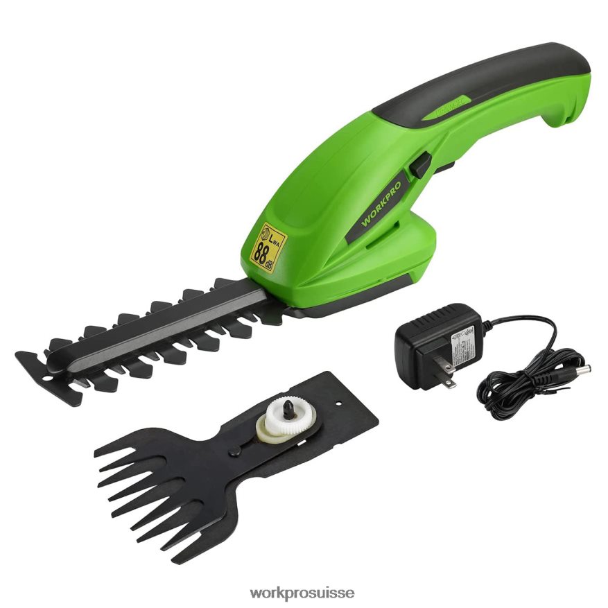 Taille-haie portatif 2 en 1, coupe-herbe électrique 7.2v, cisaille à haie/coupe-herbe Z2LXTF294 morden WORKPRO outil