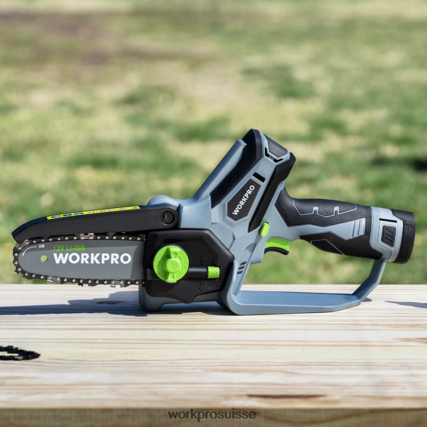 mini tronçonneuse, scie à chaîne électrique compacte sans fil avec 2 batteries, guide-chaîne et chaîne de remplacement Z2LXTF291 nouveau WORKPRO outil