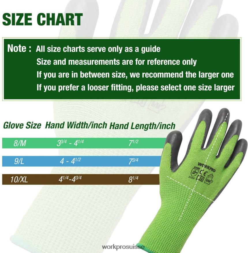 2 paires de gants de travail de jardin avec paume enduite de latex écologique et écran tactile pour désherber, creuser, ratisser et tailler Z2LXTF273 nouveau WORKPRO outil