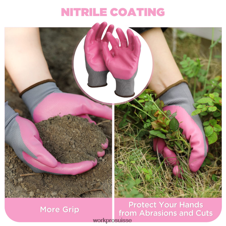 Ensemble d'outils de jardin en aluminium 4 pièces Z2LXTF285 blanc/rose WORKPRO outil