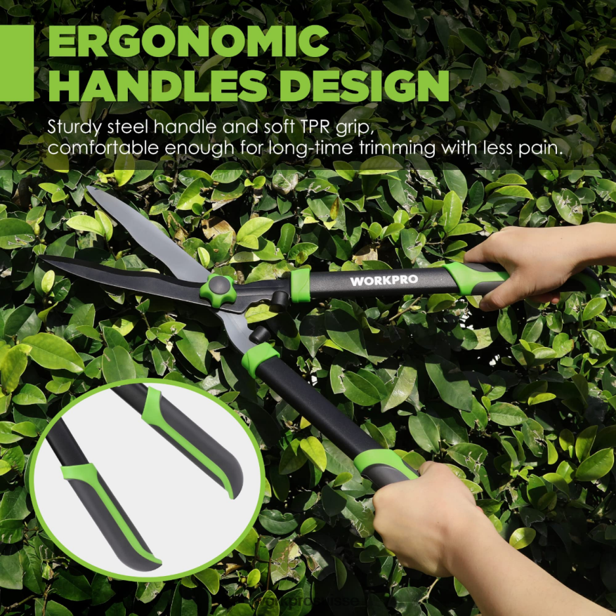 cisaille-haie manuel avec lame ondulée et poignée ergonomique confortable Z2LXTF287 nouveau WORKPRO outil