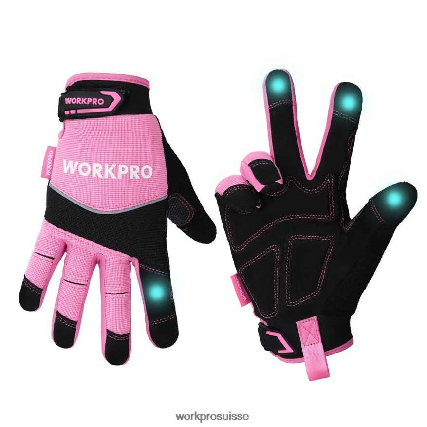 gants de travail de sécurité, écran tactile, tissu éponge, gants de travail antidérapants- m Z2LXTF250 rose WORKPRO outil