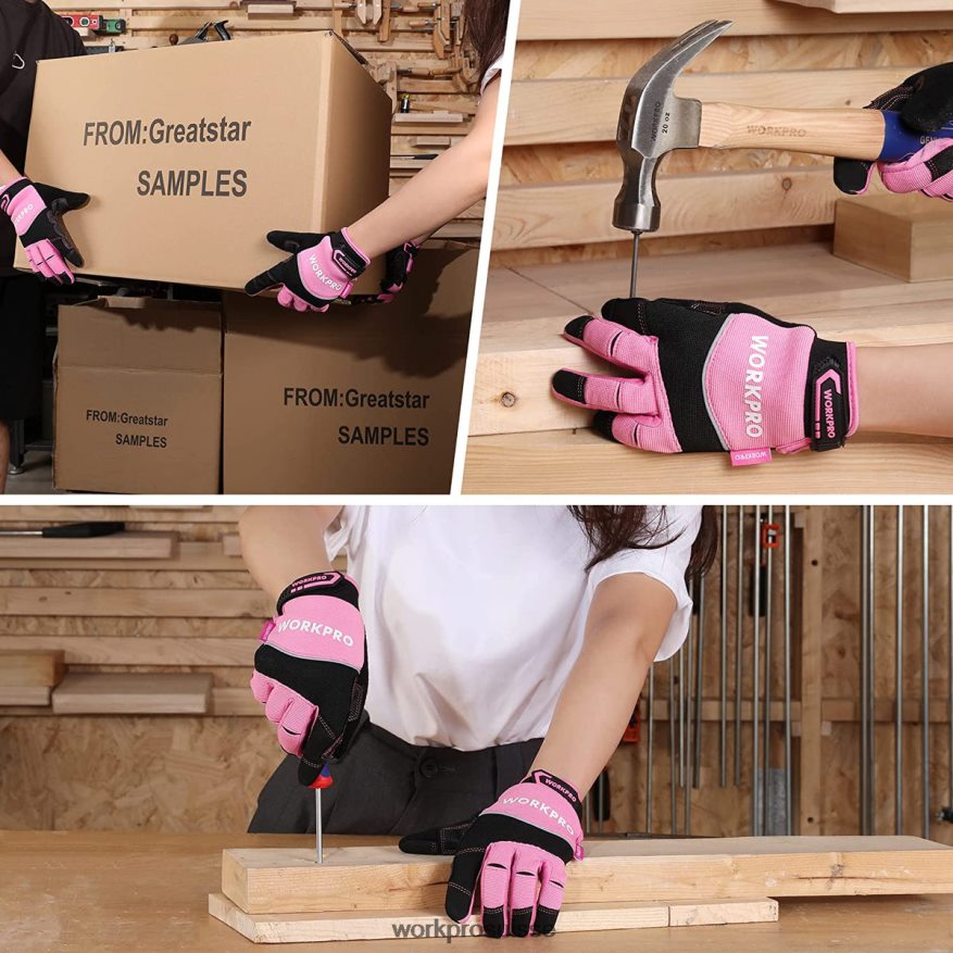 gants de travail de sécurité, écran tactile, tissu éponge, gants de travail antidérapants- m Z2LXTF250 rose WORKPRO outil