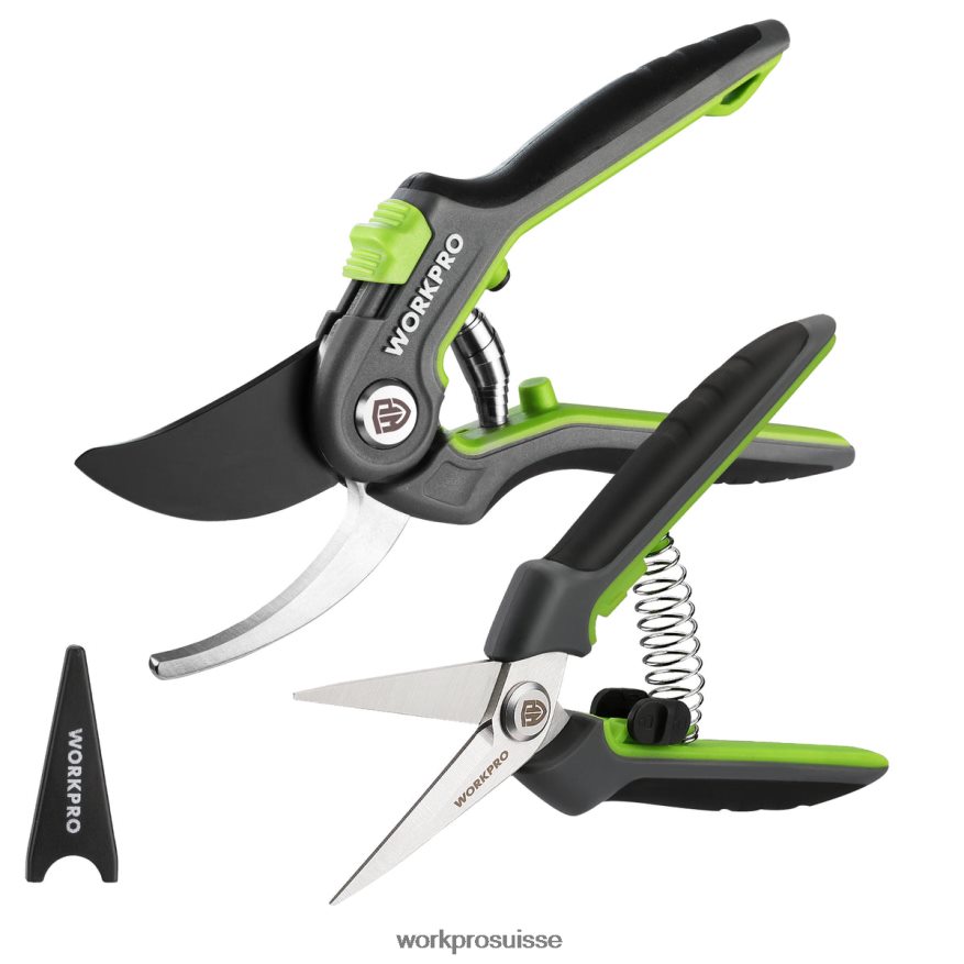 paquet de 2 sécateurs de jardin, sécateurs de dérivation et ciseaux de jardin droits Z2LXTF280 morden WORKPRO outil