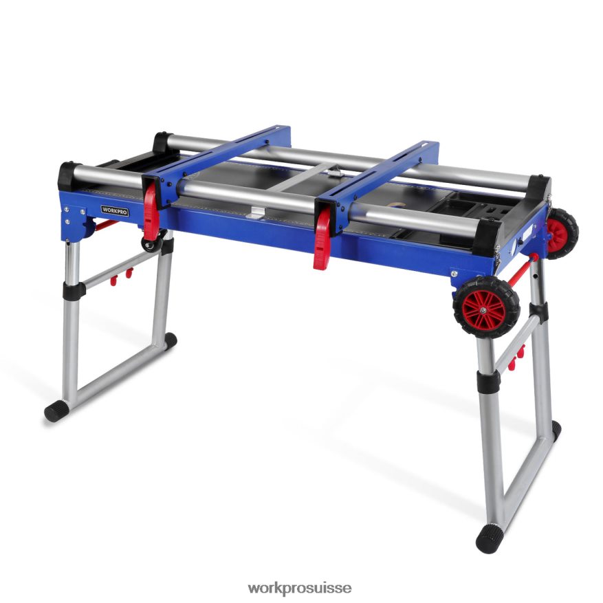 Support pour scie à onglet Établi portable 5 en 1 avec support pour scie à onglet amovible et pieds réglables en hauteur Z2LXTF2 utile WORKPRO stockage