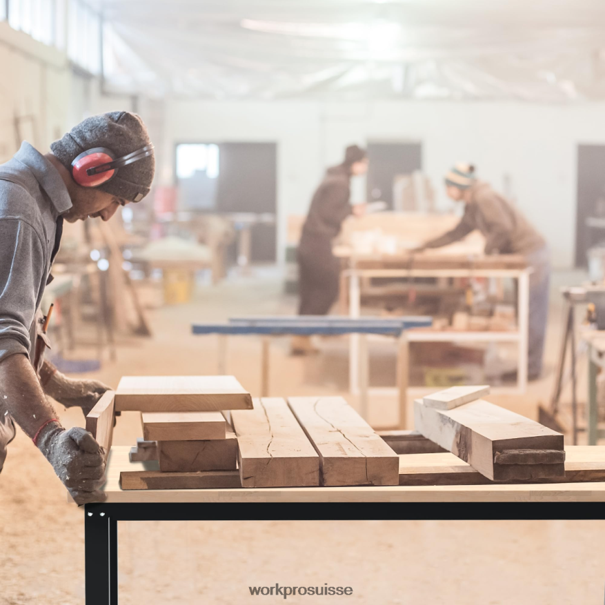 établi réglable capacité de charge de 3000 lb table de travail en bois dur avec prises de courant Z2LXTF4 utile WORKPRO stockage