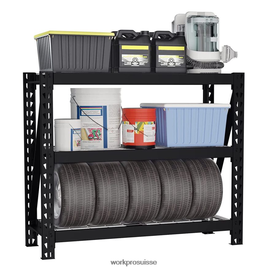 Étagère de garage à 3 niveaux, étagère de rangement en métal robuste, étagère industrielle réglable en hauteur Z2LXTF8 utile WORKPRO stockage