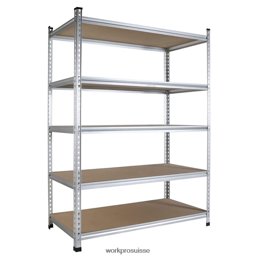 Étagère de rangement à 5 niveaux, support de rangement réglable, étagère en alliage d'aluminium robuste Z2LXTF9 utile WORKPRO stockage