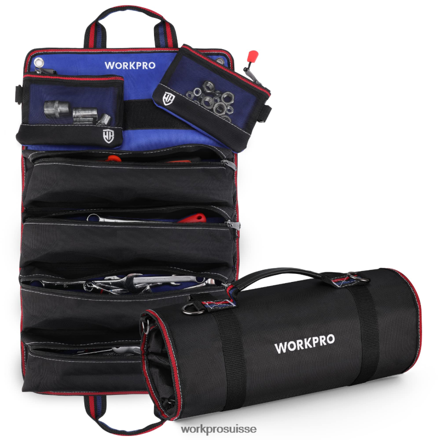 organisateur de sac à outils robuste avec 6 poches et pochettes à outils amovibles Z2LXTF32 nouveau WORKPRO stockage