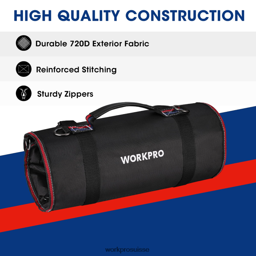 organisateur de sac à outils robuste avec 6 poches et pochettes à outils amovibles Z2LXTF32 nouveau WORKPRO stockage