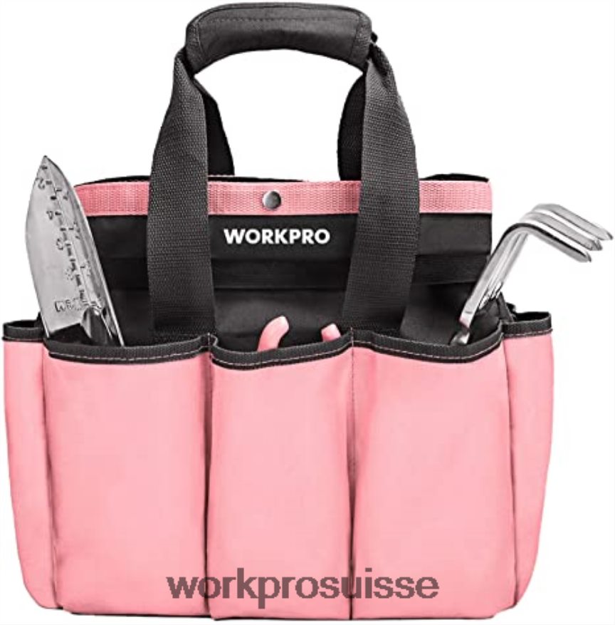 sac à outils de jardin, sac de rangement fourre-tout de jardin avec 8 poches, organisateur de maison pour le jardinage intérieur et extérieur Z2LXTF256 rose/vert WORKPRO stockage