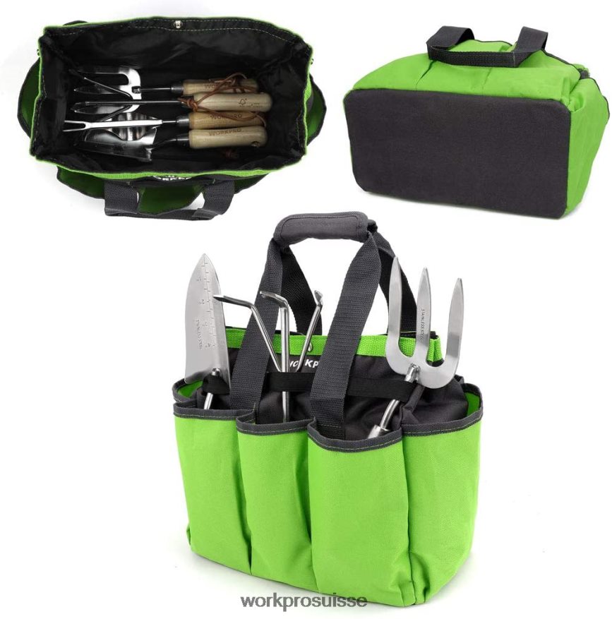 sac à outils de jardin, sac de rangement fourre-tout de jardin avec 8 poches, organisateur de maison pour le jardinage intérieur et extérieur Z2LXTF256 rose/vert WORKPRO stockage