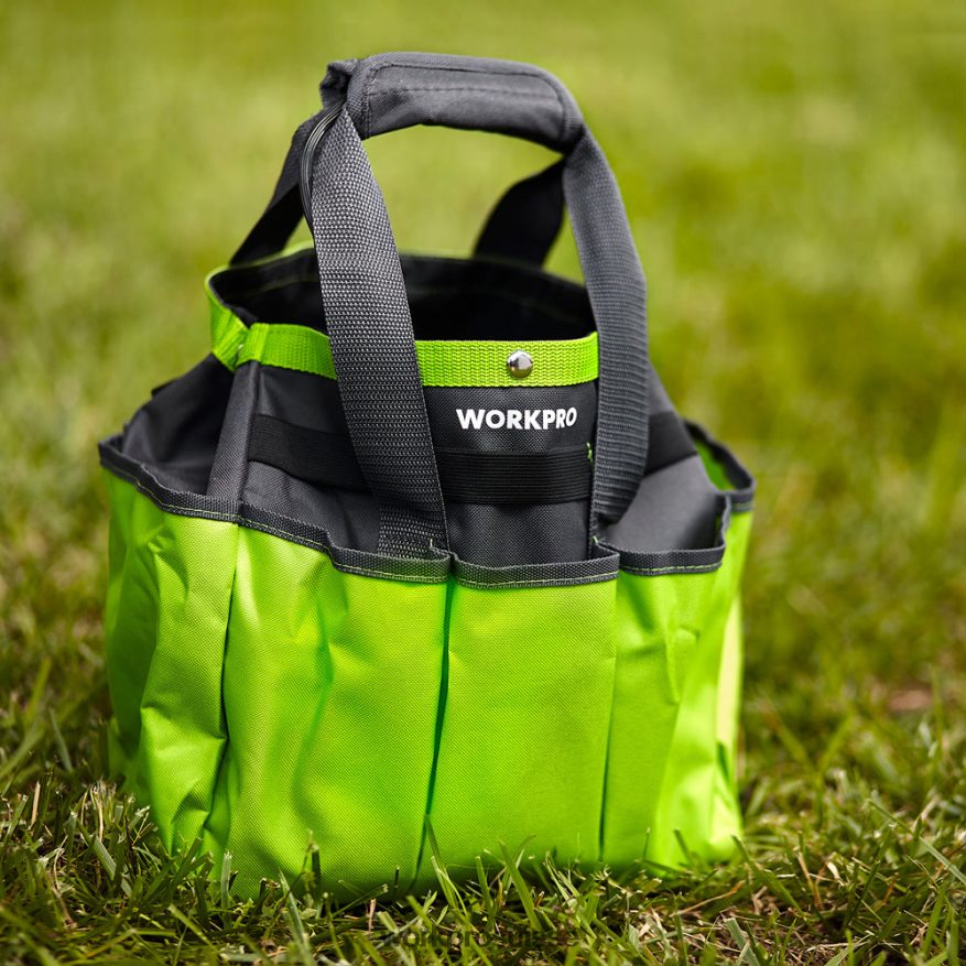 sac à outils de jardin, sac de rangement fourre-tout de jardin avec 8 poches, organisateur de maison pour le jardinage intérieur et extérieur Z2LXTF256 rose/vert WORKPRO stockage