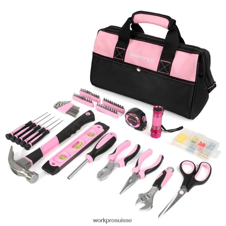 Ensemble d'outils de réparation pour femmes, 106 pièces, avec sac de rangement à large ouverture Z2LXTF245 utile WORKPRO outil