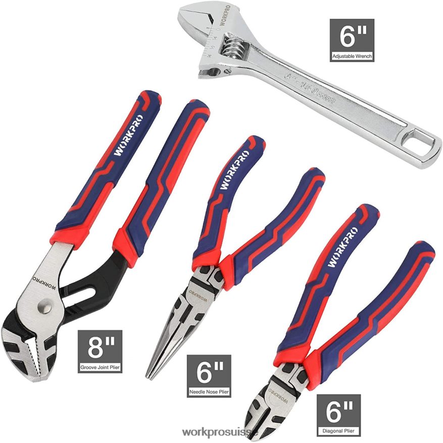 Ensemble d'outils mécaniques de 87 pièces, kit d'outils à main avec boîte à outils de rangement Z2LXTF305 morden WORKPRO outil