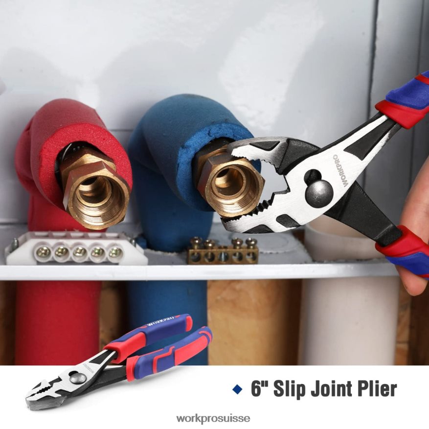 Ensemble d'outils ménagers de 35 pièces avec boîte à outils de rangement Z2LXTF246 rose bleu WORKPRO outil