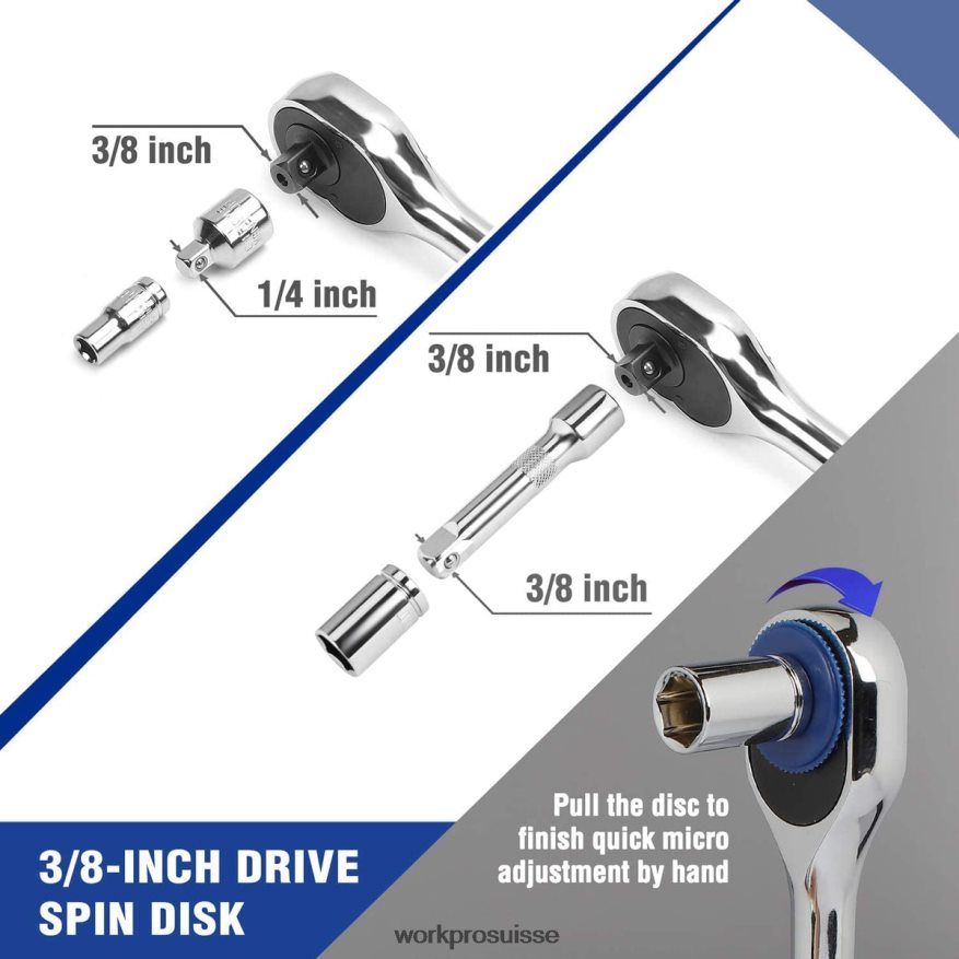 Jeu d'outils mécaniques de clé à douille d'entraînement de 39 pièces avec boîte à outils métrique et sae Z2LXTF310 utile WORKPRO outil