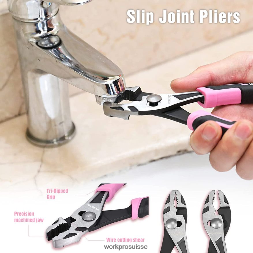 Jeu de 4 pinces Z2LXTF251 rose WORKPRO outil