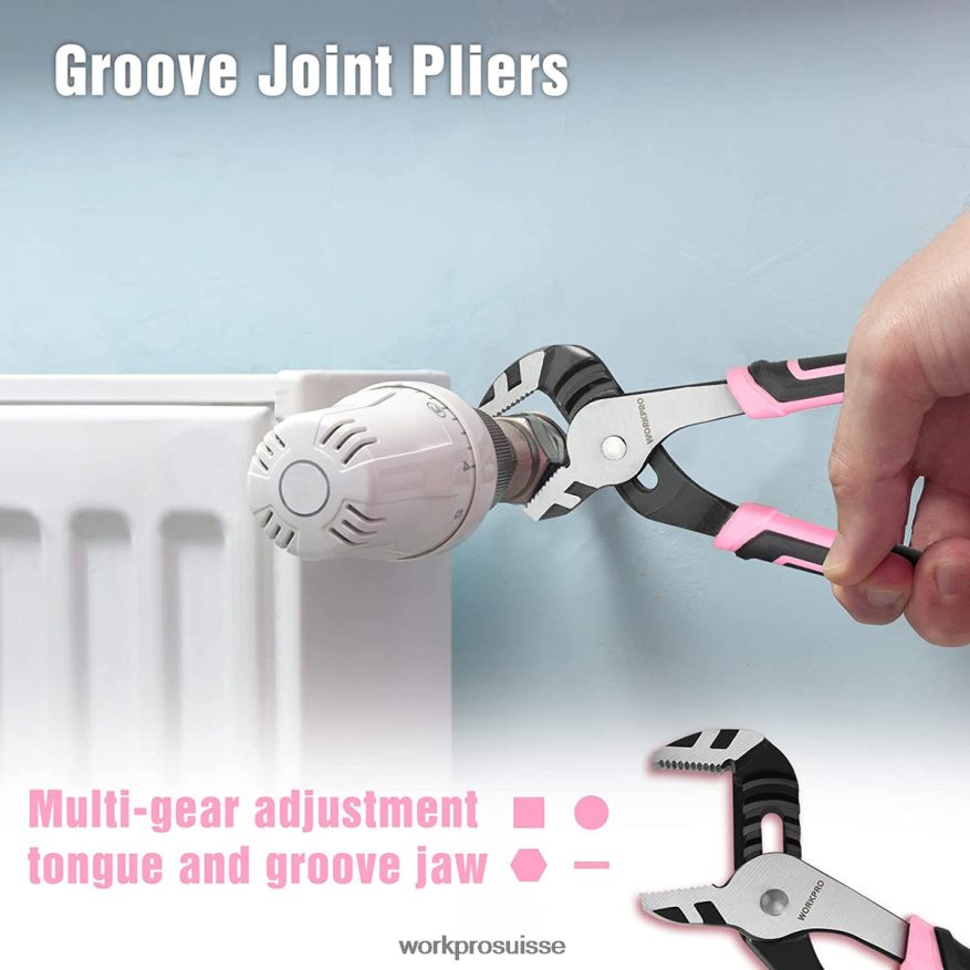 Jeu de 4 pinces Z2LXTF251 rose WORKPRO outil