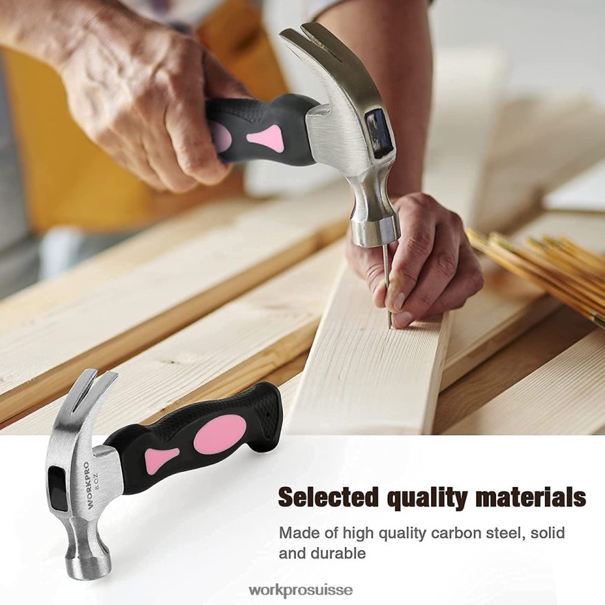 Kit d'outils ménagers pour femmes, 10 pièces, avec jeu de supports d'embouts de tournevis Z2LXTF243 rose WORKPRO outil