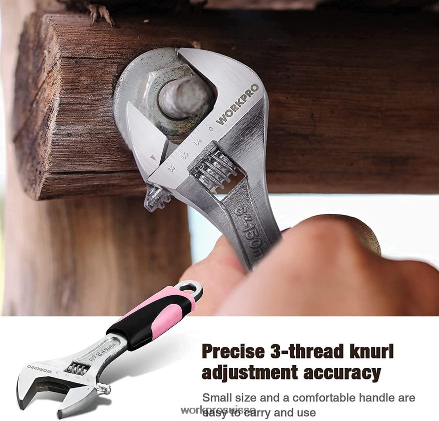 Kit d'outils ménagers pour femmes, 10 pièces, avec jeu de supports d'embouts de tournevis Z2LXTF243 rose WORKPRO outil