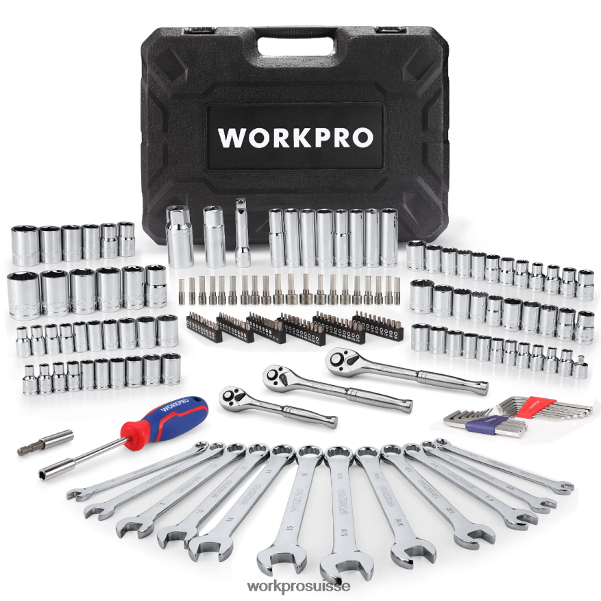 jeu d'outils mécaniques, jeu de clés à douille 192 pièces avec étui de rangement Z2LXTF311 utile WORKPRO outil